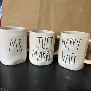 Rae Dunn Mugs Mr Happy Wife Just Married